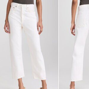 Agolde 90s Crop: Mid Rise Loose Straight Jeans (Fortune Cookie)